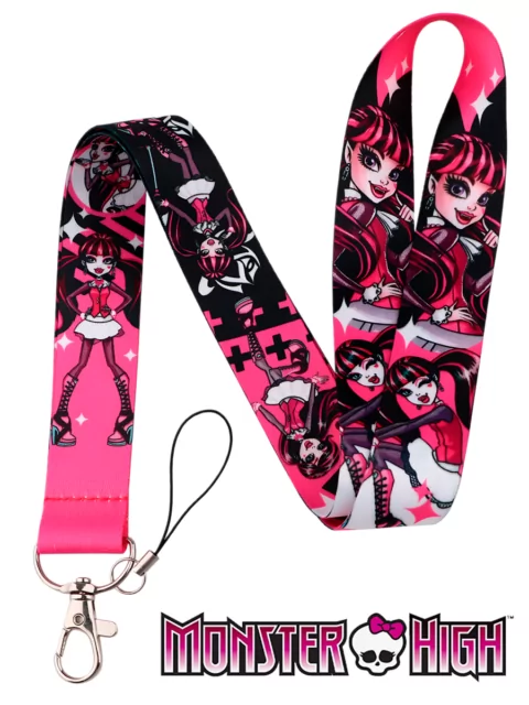 Шнурок - лента на шею для телефона и ключей Дракулаура из мультфильма Monster High Монстр Хай
