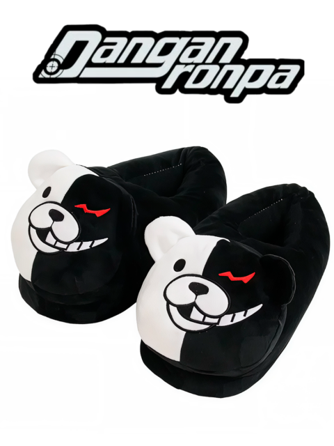 Тапочки домашние большие Монокума из аниме Данганронпа Danganronpa