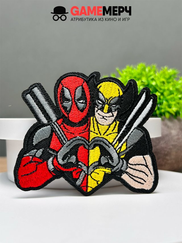 Нашивка - термоаппликация Дэдпул и Росомаха Люди Икс X-Man Marvel Марвел — изображение 2