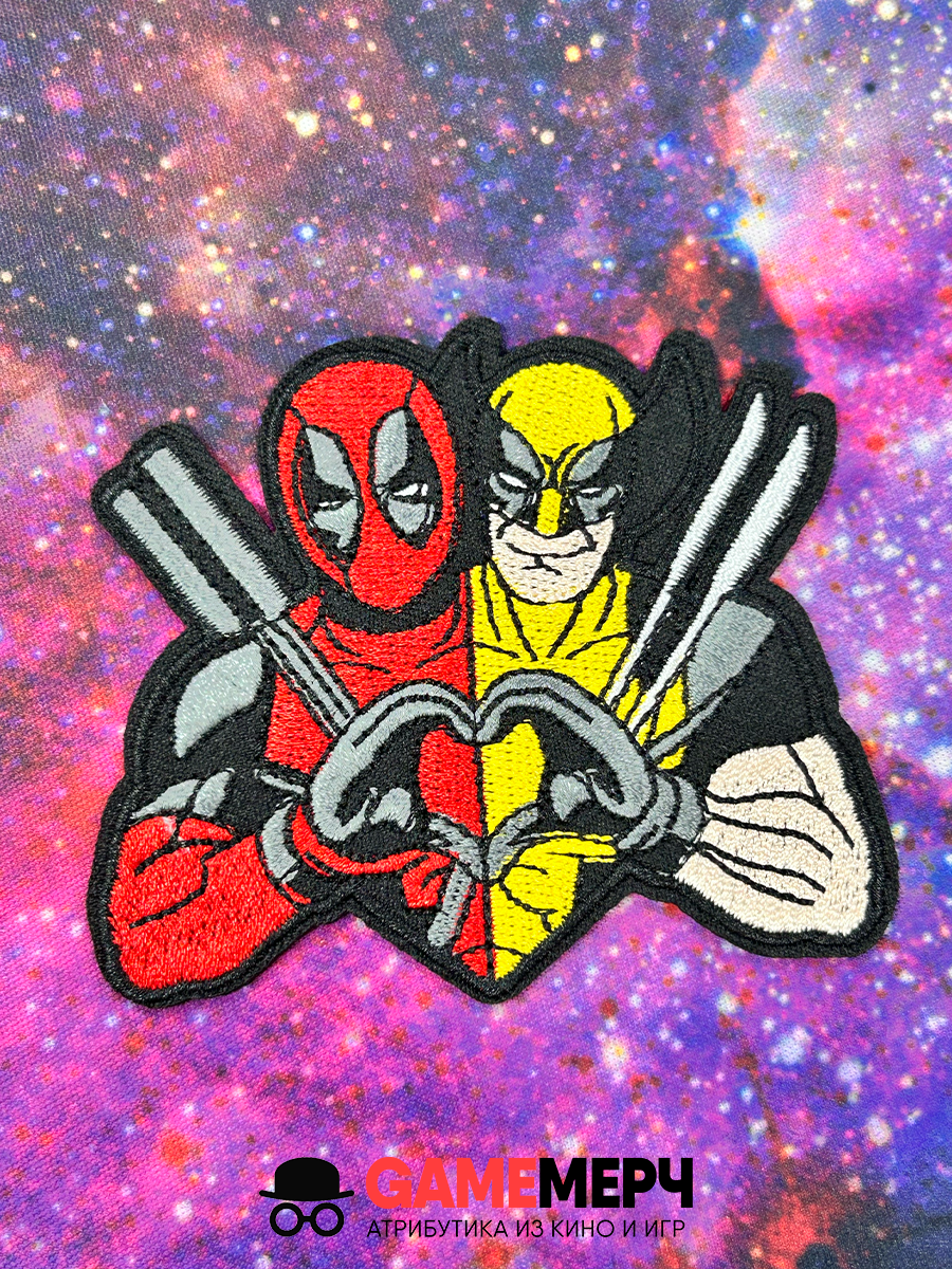 Нашивка - термоаппликация Дэдпул и Росомаха Люди Икс X-Man Marvel Марвел — изображение 3