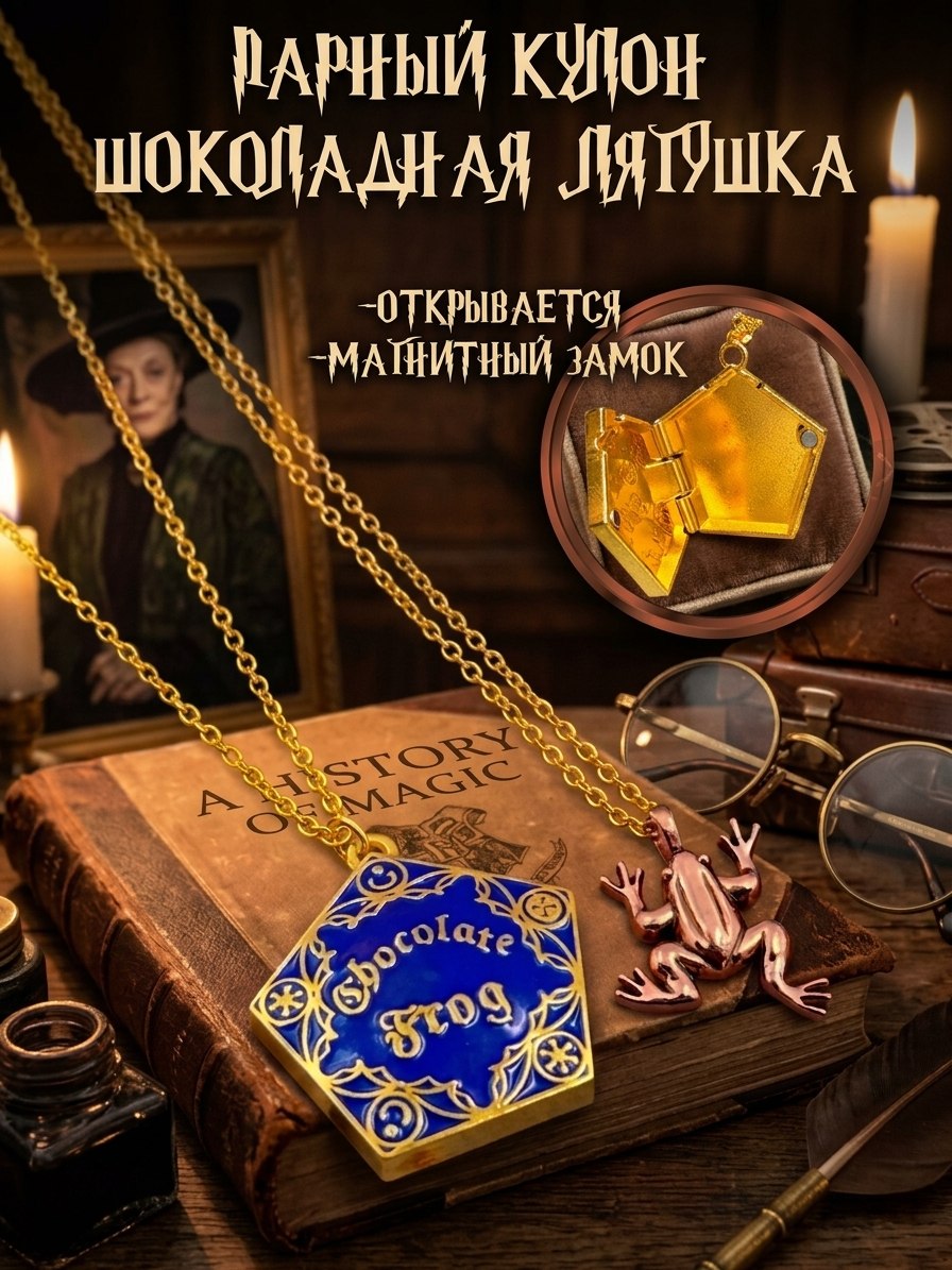 Парный кулон Шоколадная лягушка из фильма Гарри Поттер