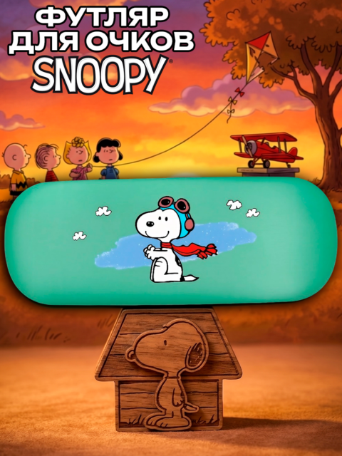 Футляр / чехол для очков из аниме Снупи и мелочь пузатая Snoopy