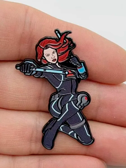 Значок Чёрная вдова Наташа Романофф Black Widow Marvel Comics Марвел