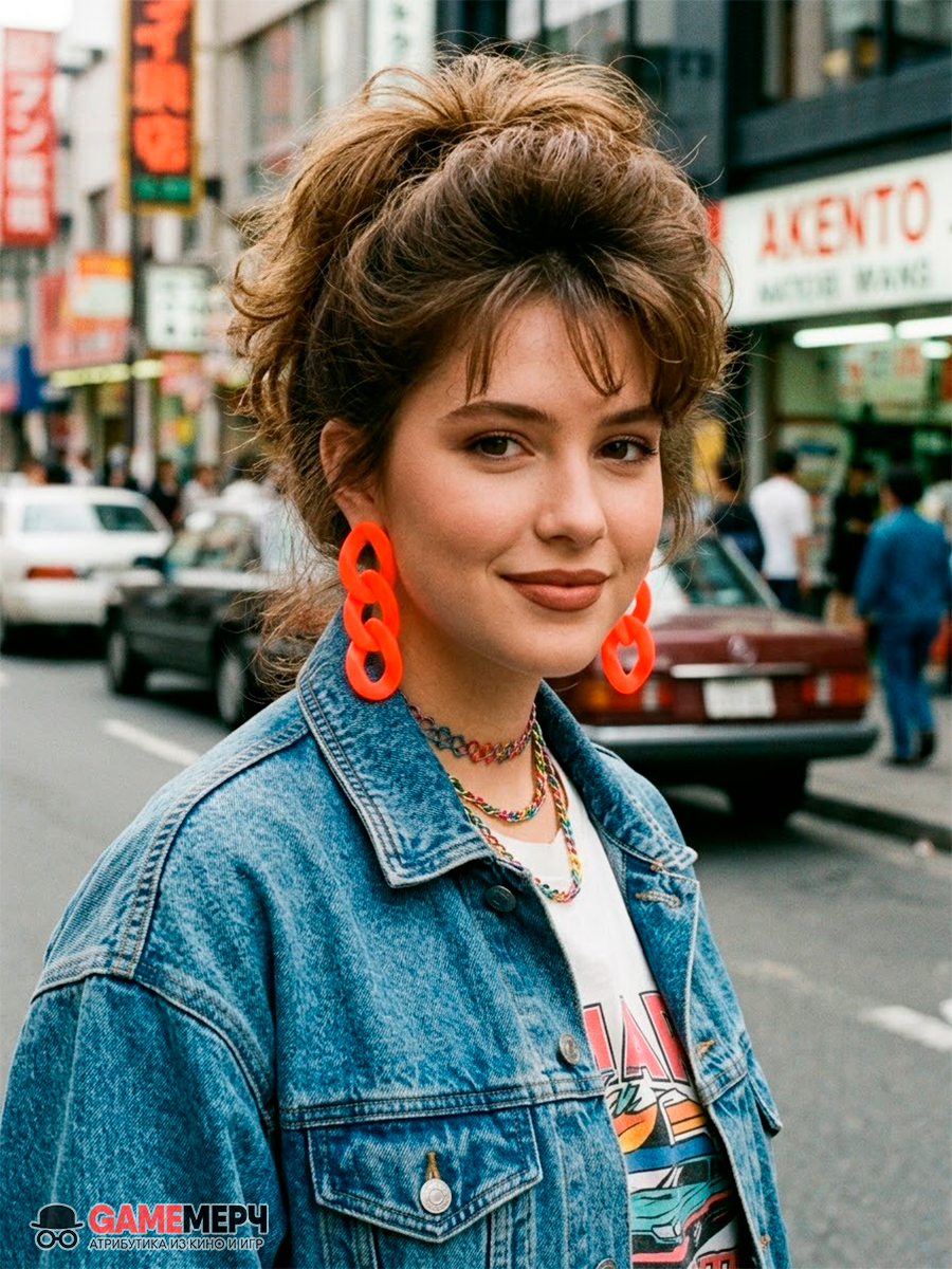Серьги - цепи яркие неоновые в стиле 90ых — изображение 11